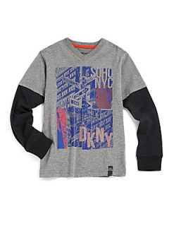 DKNY Boys Soho Slider Tee   Grey