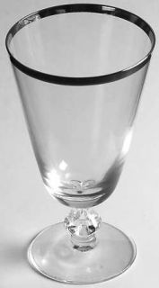 Fostoria Legacy Juice Glass   Stem #6065          Wide Platinum Band