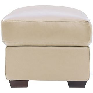 Leather Possibilities Ottoman, Bone