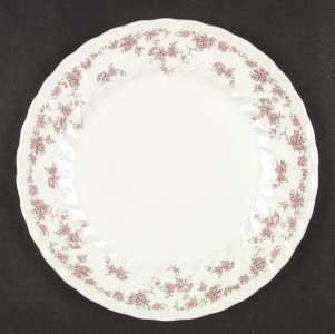 Franciscan Brides Bouquet Dinner Plate, Fine China Dinnerware   Pink Roses, Swir
