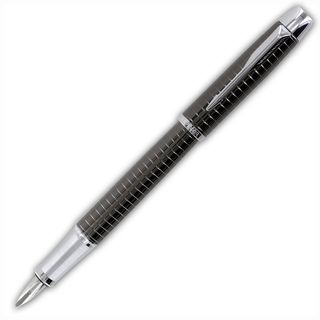Parker Im Premium Deep Gun Metal Chiseled Medium Point Fountain Pen (Black Grip Type Smooth  Medium Ink Color Black Grip Type Smooth  )