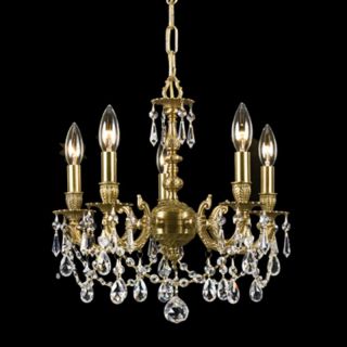 Crystorama Mirabella Mini Chandelier   14W in. Aged Brass & Clear Multicolor  