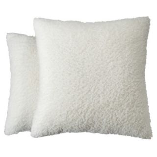 Room Essentials 2 Pack Textured Toss Pillows   Sour Cream (18x18)