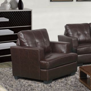 Nova Brown Bonded Leather Upholstered Chair
