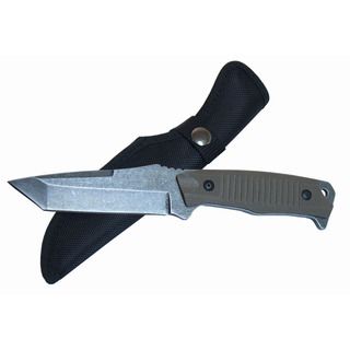 Bone Edge 9 inch Stone Wash Blade Hunting Knife (Grey Blade materials Stone wash Handle materials G10 Blade length 4.5 inches Handle length 4.5 inches Weight 1 pound Dimensions 9 inches long x 6 inches wide x 4 inches high  )