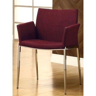 Soho Style Burgundy/ Chrome Arm Chairs (set Of 2)