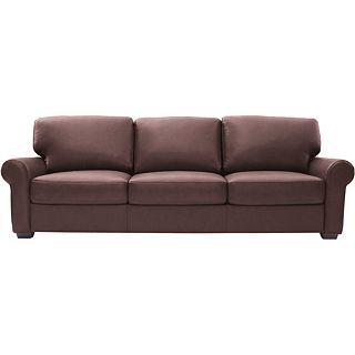 Leather Possibilities Roll Arm 96 Sofa, Chocolate
