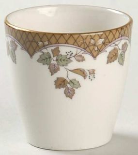 Royal Doulton Lynnewood Single Egg Cup, Fine China Dinnerware   Leaves, Brown Ed