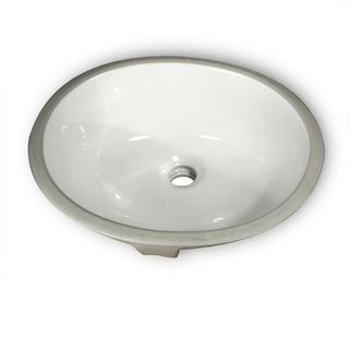 Ceramic Double Glazed Exposed Undermount Bathroom Sink (WhiteExterior dimensions 17.25 inches long x 14.75 inches wideInterior dimensions 15 inches long x 12.125 inches wideBowl depth 6 inchesDrain size 1.5 inches (standard vanity drain)Drain not incl