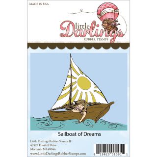 Little Darlings Unmounted Rubber Stamp sailboat Of Dreams