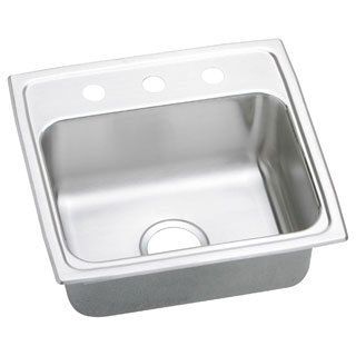 Elkay Lr19193 Gourmet Lustertone Stainless Steel Single bowl Top mount Kitchen Sink