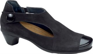 Womens Naot Radical   Black Velvet Nubuck/Crinkle Patent Leather Casual Shoes