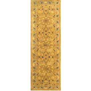 Handmade Classic Heirloom Beige Wool Runner (23 X 12) (BeigePattern OrientalMeasures 0.625 inch thickTip We recommend the use of a non skid pad to keep the rug in place on smooth surfaces.All rug sizes are approximate. Due to the difference of monitor c