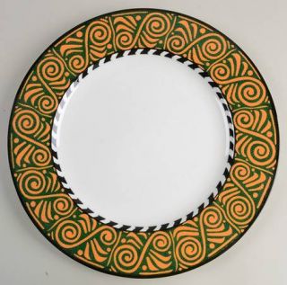 Sasaki China Mazarin 12 Chop Plate/Round Platter, Fine China Dinnerware   Green