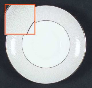 Waterford China Charlemont Court Saucer, Fine China Dinnerware   White Scrolls &