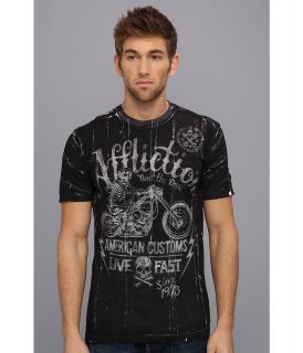 Affliction Death Machine S/S Reversible Tee Mens Short Sleeve Pullover (White)