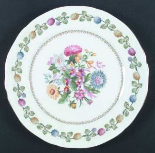 Adderley Meadowsweet Dinner Plate, Fine China Dinnerware   Scalloped, Bone, Mult