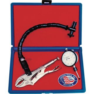 Central Tool Dial Indicator Set with Flex Arm and Vise Grip