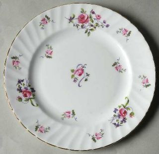 Adderley Fragrance Salad Plate, Fine China Dinnerware   Swirled,  Pink Roses, Pu