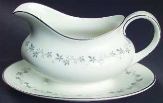 Royal Doulton Cadence Gravy Boat with Attached Underplate, Fine China Dinnerware