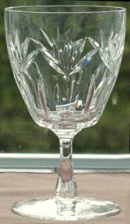 Webb Corbett Inverness Wine Glass   Cut Fan & Vertical On Bowl