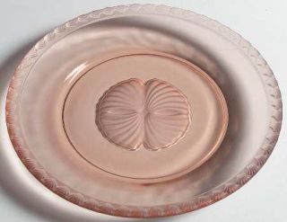 Fostoria Captiva Peach Luncheon Plate   Stem #Ca16,Peach,Shell Design Stem