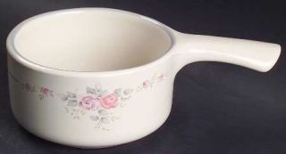 Pfaltzgraff Trousseau Handled Bowl, Fine China Dinnerware   Ivory,Pink&Purple Ro