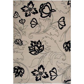 Gibraltar Ivory/ Black Area Rug (710 X 1010)