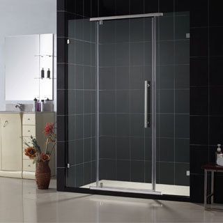 Dreamline Vitreo 46.125x76 inch Frameless Pivot Shower Door (Tempered Glass, AluminumIntended use IndoorTempered glass ANSI certifiedAssembly requiredProduct WarrantyLimited 5 (five) year manufacturer warrantyNote To minimize leakage, install shower he