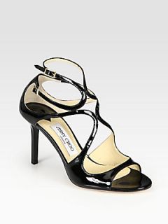 Jimmy Choo Ivette Strappy Patent Leather Sandals