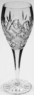 Ceska Tradition Wine Glass   Criss Cross & Fan Cut Design On Bowl