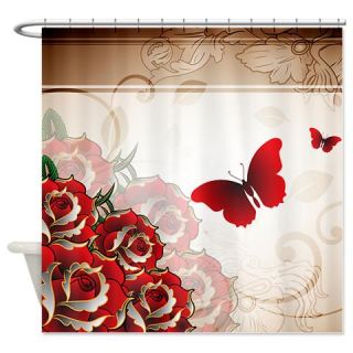  Rich Red Roses Shower Curtain  Use code FREECART at Checkout