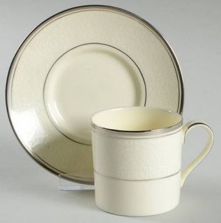 Minton Bridal Veil Flat Demitasse Cup & Saucer Set, Fine China Dinnerware   Fine