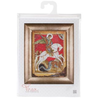 St. George and The Dragon On Aida Counted Cross Stitch Kit  8 3/4 X13 1/2 18 Count