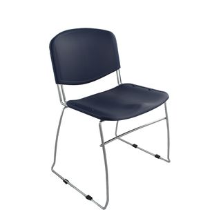 Ergocraft Navy Dot Stacking Chairs (set Of 4) (NavyMaterials Plastic, metalQuantity Four (4) chairsDimensions 33.2 inches high x 23 inches wide x 22 inches deep Stacks up to 10 chairs )
