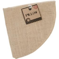 Burlap Pillow Round 18  Natural