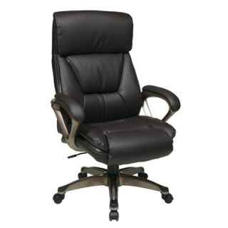 Office Star 28 Executive Eco Leather Chair with Spring Seat and Padded Arms 