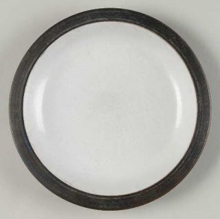Heath Brown & White (Rim) Salad Plate, Fine China Dinnerware   White Center, Bro