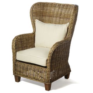 Natural Rattan King Lounger With Cushions