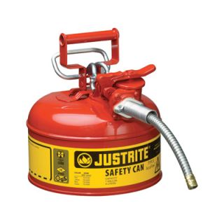 Justrite AccuFlow Type II Safety Fuel Can   1 Gallon, Red, Model# 7210120