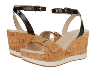 Rockport Talayeh Buckle Ankle Strap Womens Wedge Shoes (Black)