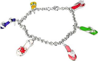 Womens Casual Barn CJT011   White Gold Plated Charm Bracelets