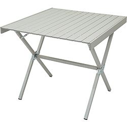 Alps Mountaineering Square Dining Table (GreyAnodized aluminum frameSturdy aluminum X frame Aluminum fold up topShoulder carry bag dimensions 32 inches high x 7 inches wide x 5 inches deepWeight 8 poundsDimensions 28 inches high x 32 inches wide x 32 i