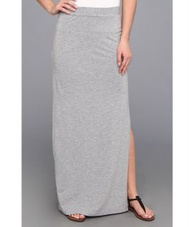 Splendid Column Maxi Skirt with Side Slit Womens Skirt (Gray)