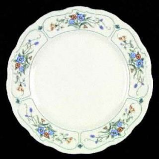 Royal Albert Hamlyn Dinner Plate, Fine China Dinnerware   Rust/Blue/Lavender  Fl