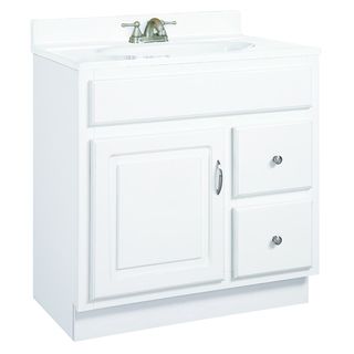 Design House Concord White Gloss 2 drawer Vanity Cabinet