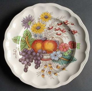 Spode Reynolds Dinner Plate, Fine China Dinnerware   Fruits & Flowers In  Center