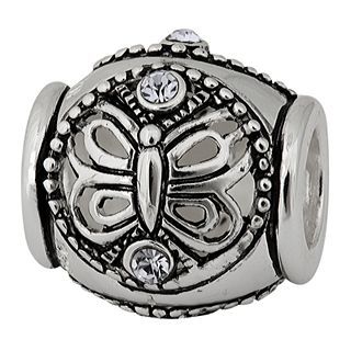 Forever Moments Butterfly Crystal Spacer Bead, Womens