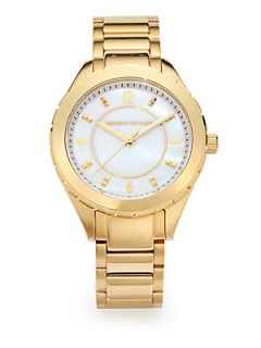 Goldtone IP Stainless Steel & Mother Of Pearl Watch   Gold