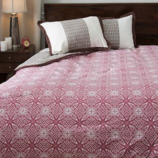 Cocalo Iris 3 piece Full size Bedding Set (Pink, white, brownMaterials 65 percent polyester/35 percent cottonFill material 100 percent polyesterHypoallergenic NoCare instructions Machine washableFull DimensionsComforter 86 inches wide x 86 inches lon